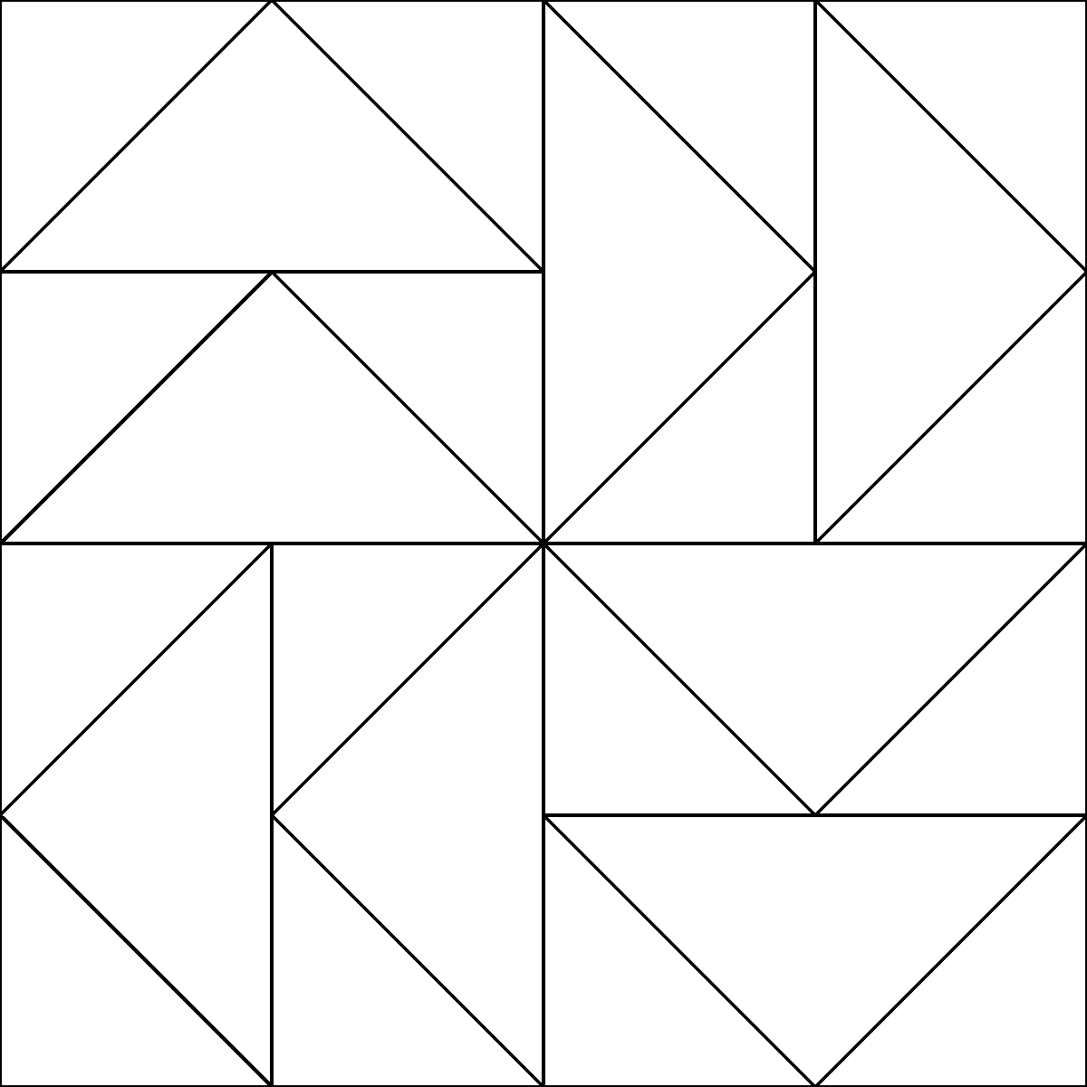 Pattern 138, Dutchman's Puzzle barn quilt pattern thumbnail